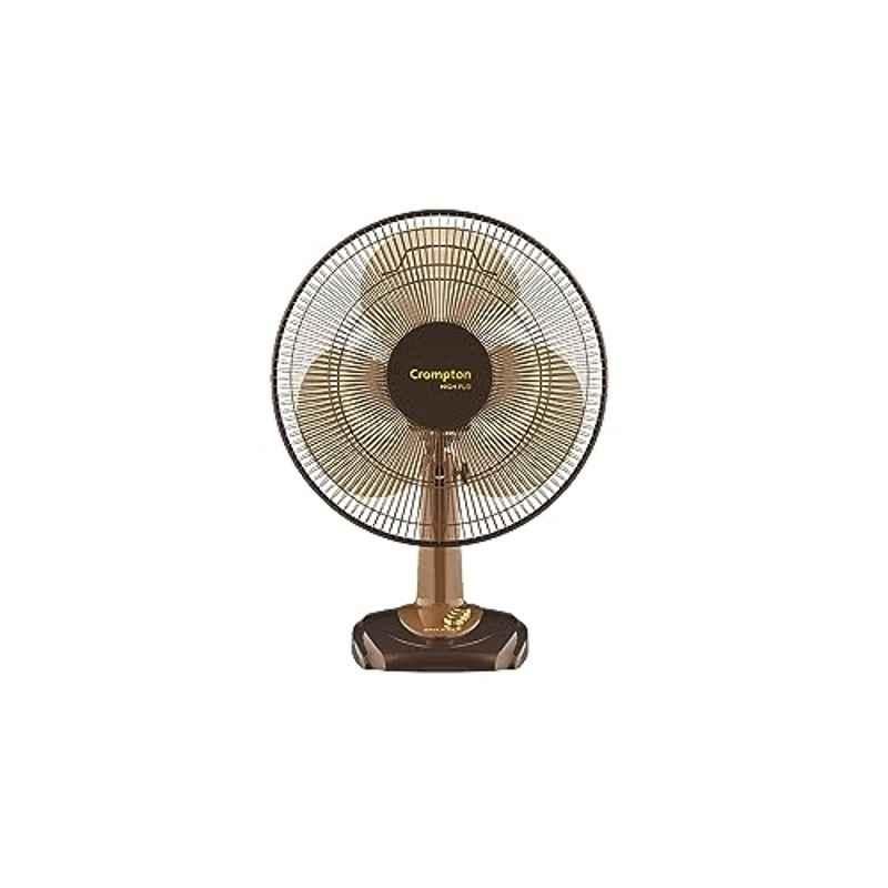 Crompton Wave Plus 30W 1350rpm Choco Brown 3 Blade Table Fan, TFHFWAVPL16CBG, Sweep: 400 mm