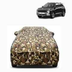 Aarex Auto Polyester Jungle 100% Waterproof Car Body Cover with Mirror Pocket, UV Protection & Buckle Belt for Hyundai Venue (2015-2026) Model, BRZ-01-Jungle
