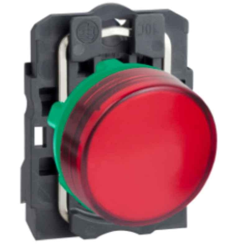 Schneider Harmony 230-240 VAC Plastic Red Plain Lens Pilot Light with Integral LED, XB5AVM4
