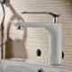 ZAP Brass Hot & Cold Basin Mixer Faucet Tap with White Body & Chrome Handle