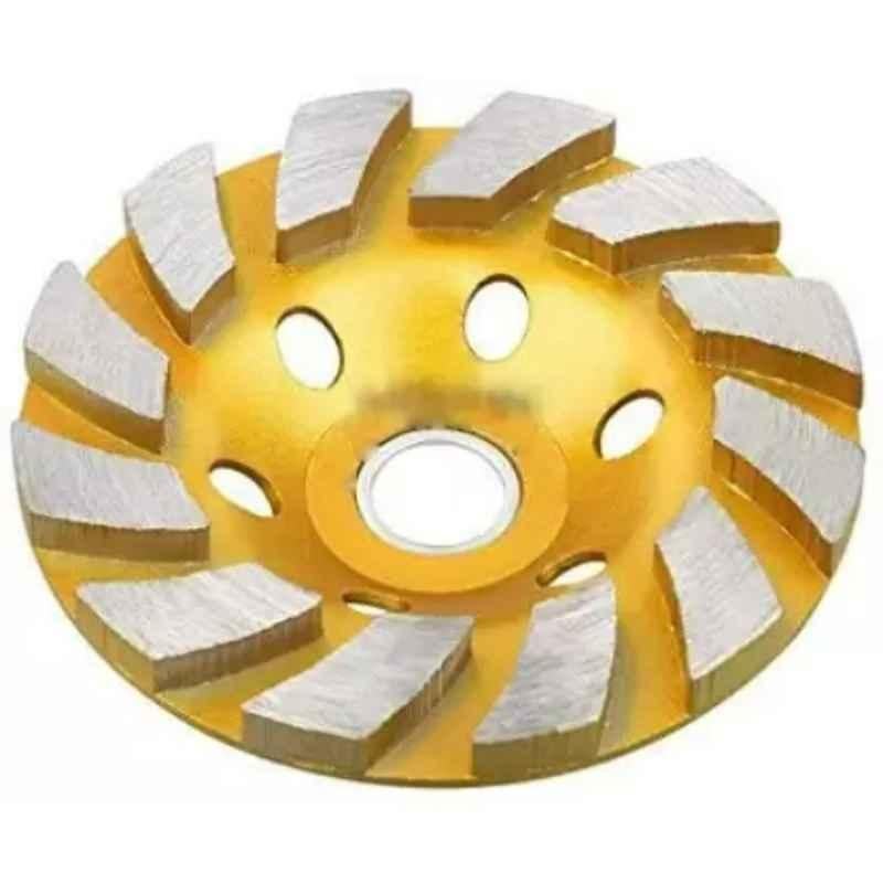 MAF 100mm Gold Turbo Rim Segmented Diamond Cup Angle Grinder Wheel, MC100