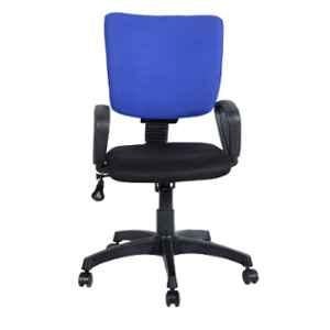 Parin Nishhin Fabric Blue & Black Medium Back Ergonomic Chair, PC 911