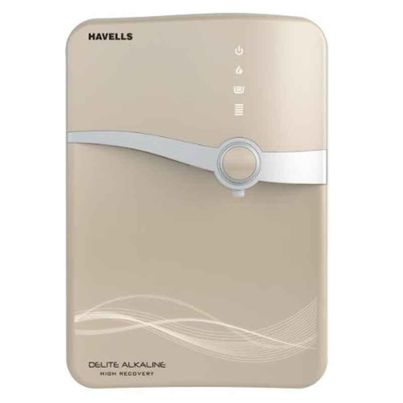 Havells Delite Alkaline 60W Beige & White RO, UV & UV Water Purifier, GHWRDLC015