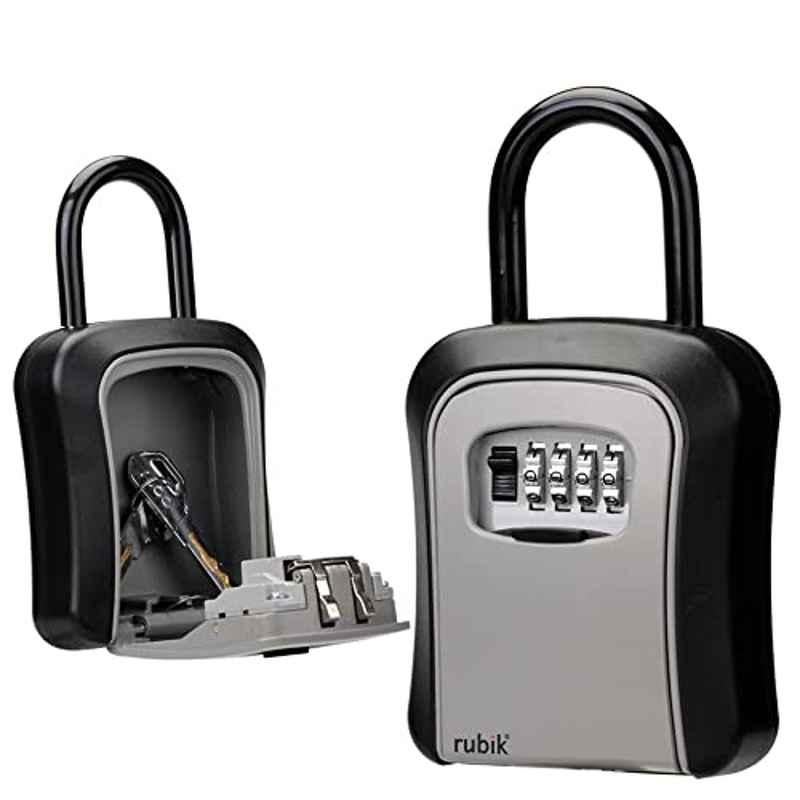 Rubik Metal Black & Grey Lock Box for Keys Storage, RB-KSP-02