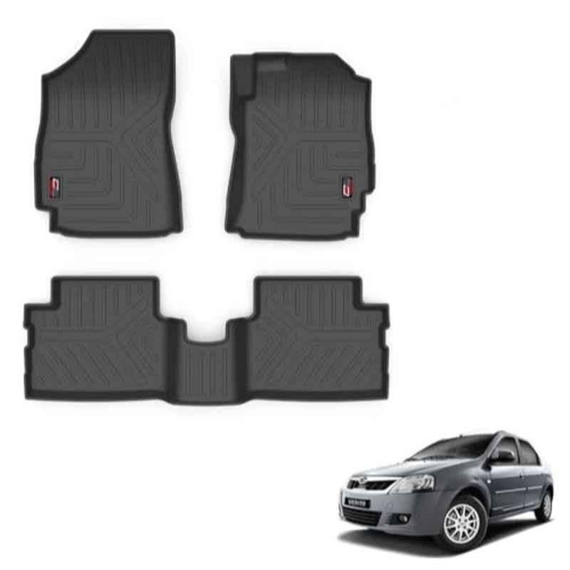Kozdiko Thermoplastic Polyolefins 3D Life Long Car Floor Mat Set for Mahindra Verito