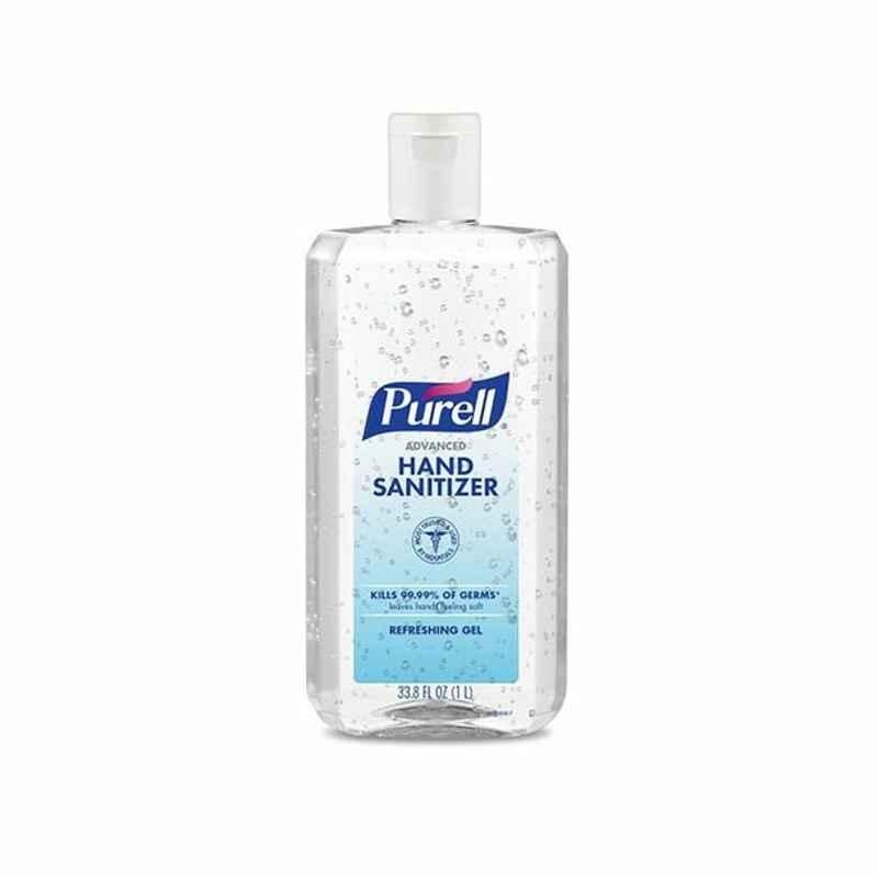 Purell Advanced Refreshing Gel Hand Sanitizer, 9683-04, 1 L, Clear