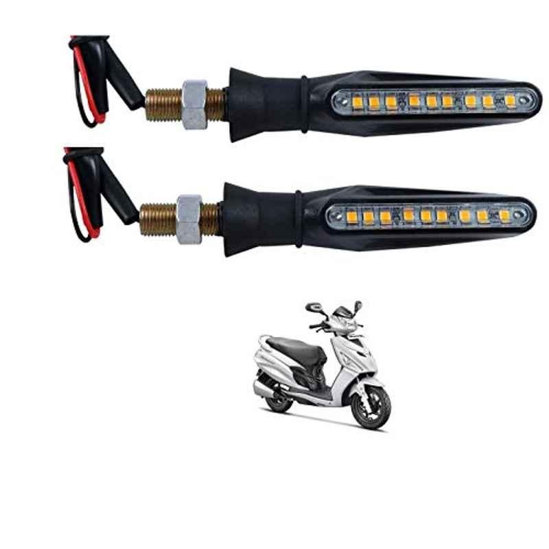 Kozdiko 4 Pcs Plastic Front & Rear Side Sleek Yellow Bike Indicator Set for Hero Maestro