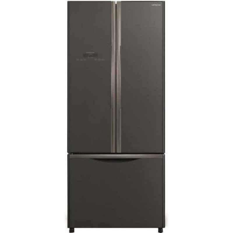 Hitachi RWB550PUK2 443L Glass Brown 4 Star French Bottom Freezer Refrigerator, RWB550PUK2GBW