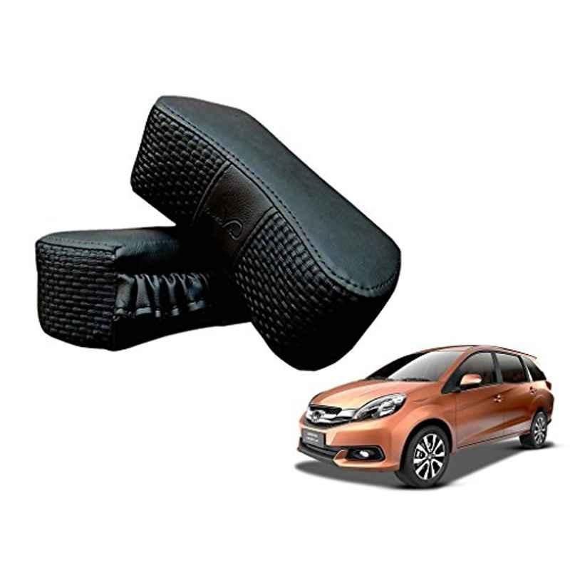 Kozdiko 2 Pcs Memory Foam Black Luxurious Neck Rest Set for Honda Mobilio, koz_38641