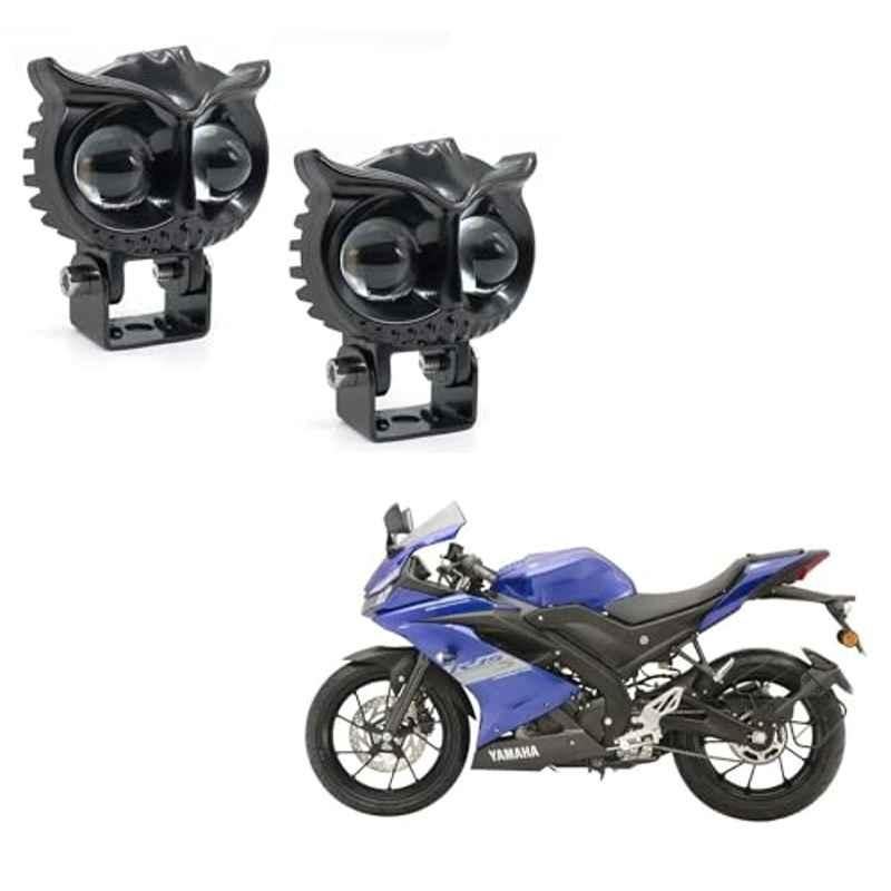 Buy Kozdiko 2 Pcs Yellow & White Owl Eye Shape LED Amber Fog Light Set for  Yamaha YZF R15 S-V3 Online At Price ₹817