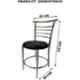 RW Rest Well RW-158 Leatherette Black Ergonomic Dining Chair with Steel Chrome Finish (Pack of 2)