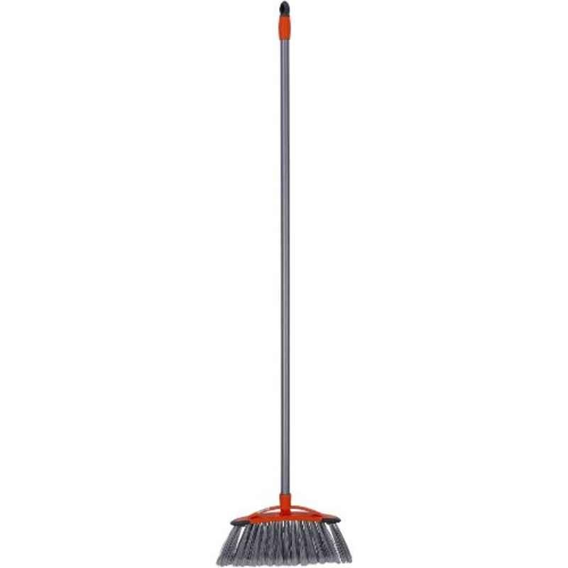 Royalford RF4886 Orange & Black Plastic & Iron Broom
