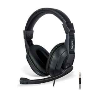 Fingers S10 Black Wired On-Ear Headphone with Adjustable Mic, 40 mm Powerful Drivers & Inline Volume Control