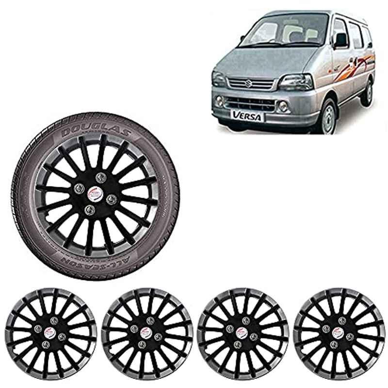 Auto Pearl 4 Pcs 13 inch ABS Black & Silver Wheel Cover Set for Maruti Suzuki Versa
