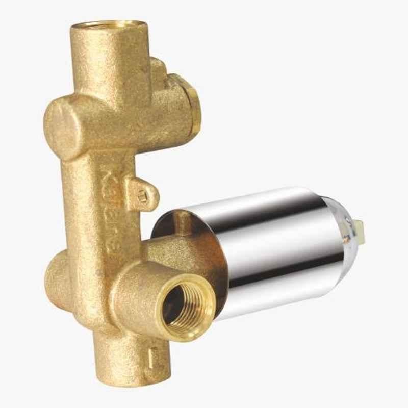 Kerovit 40mm Golden Chrome Finish Single Lever 2 Inlet Concealed Shower Mixer Body, KB111013