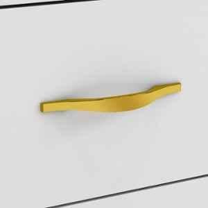 Plantex 96mm Zinc Gold PVD Finish Pull Cabinet Handle for Home & Office, APS-PH-102-GOLD-96MM-PK1