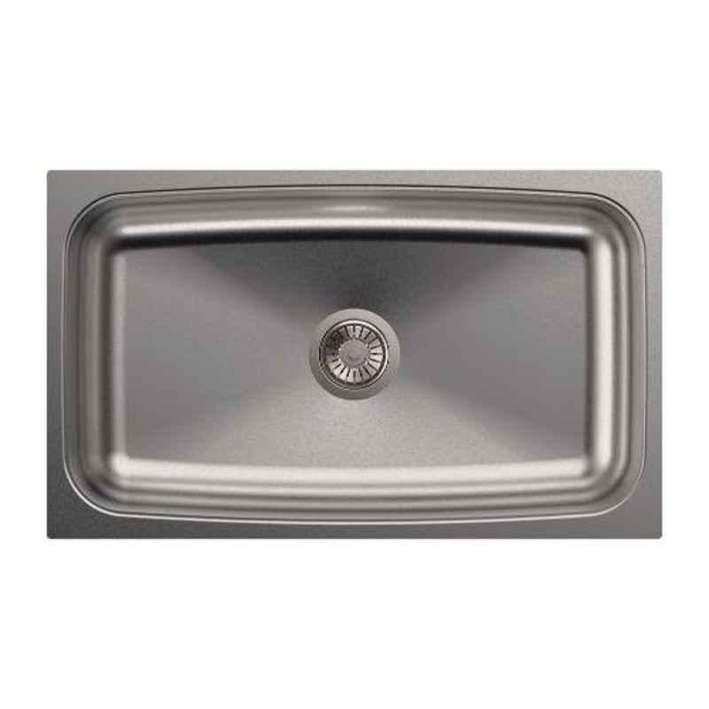 Carysil Elegance Single Bowl Stainless Steel Gloss Finish Kitchen Sink, Size: 30x18x9 inch
