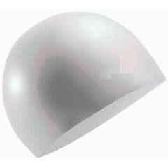 Matrica Silicone White Wrinkle Free Swimming Cap, Size: Free
