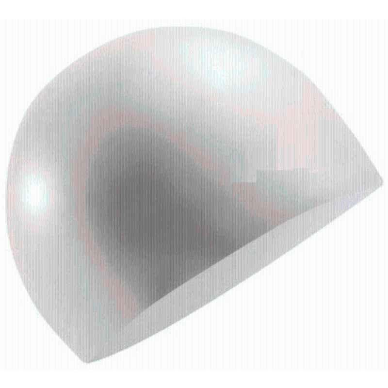 Matrica Silicone White Wrinkle Free Swimming Cap, Size: Free