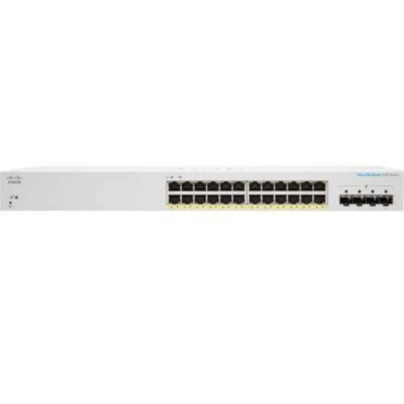 Cisco Business 350 Series 24 Ports GE 4x1G SFP White Managed Network Switch, CBS35024T4G