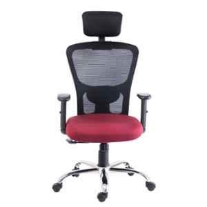 Bluebell Golf Ergonomic High Back Black & Maroon Revolving Chair, BBVS01-EL05