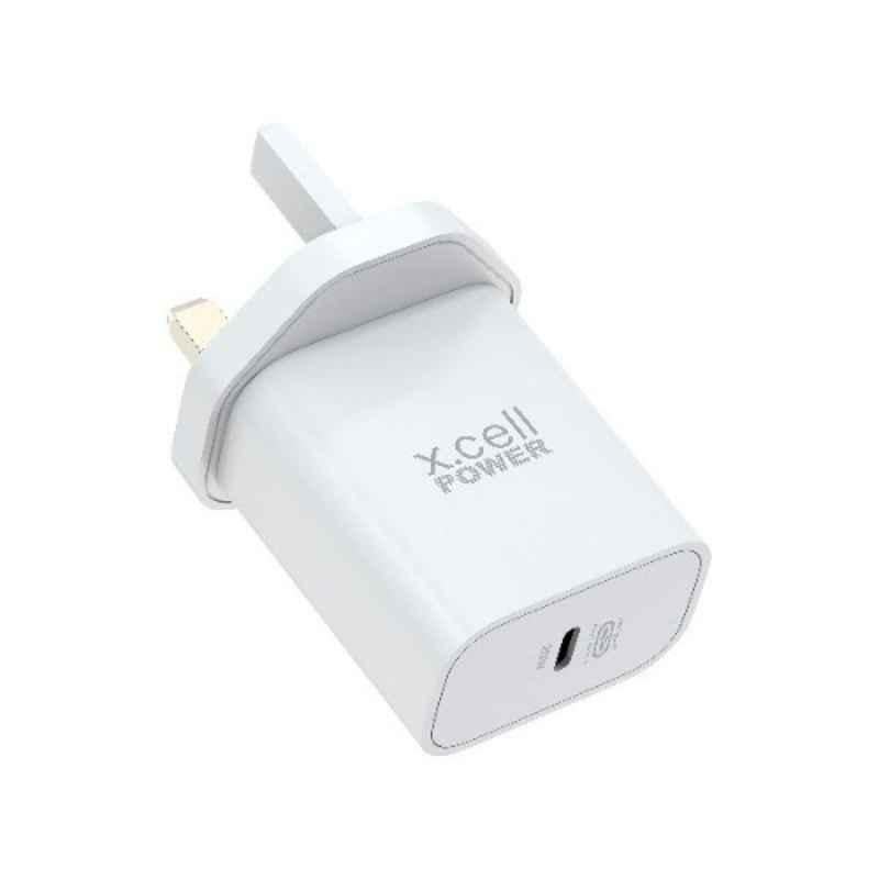 Xcell 20W White PD Charger with USB-C Cable, XL-HC-CPD20W+CB-220CC