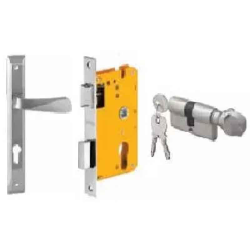 Dorset ML Series Noha 70mm Stainless Steel Patina Finish Door Handle Lock Set with Knob & Key, ML NO (Pack of 4)