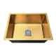 Crocodile 24x18x10 inch Single Bowl Stainless Steel Square Golden Matt Finish Kitchen Sink