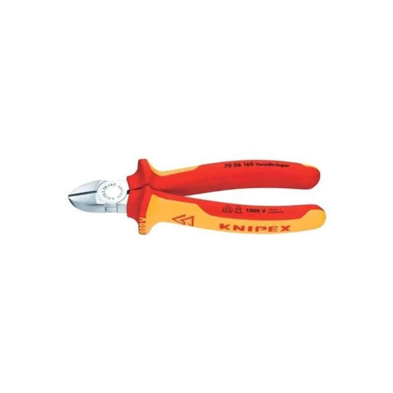 Knipex 160mm Red, Yellow & Silver Diagonal Cutter , 70 06 160