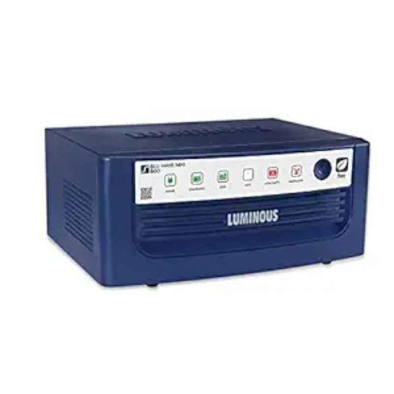 Luminous ECO WATT NEO 800VA/12V Blue Square Single Battery Wave Inverter for Home, Office & Shops