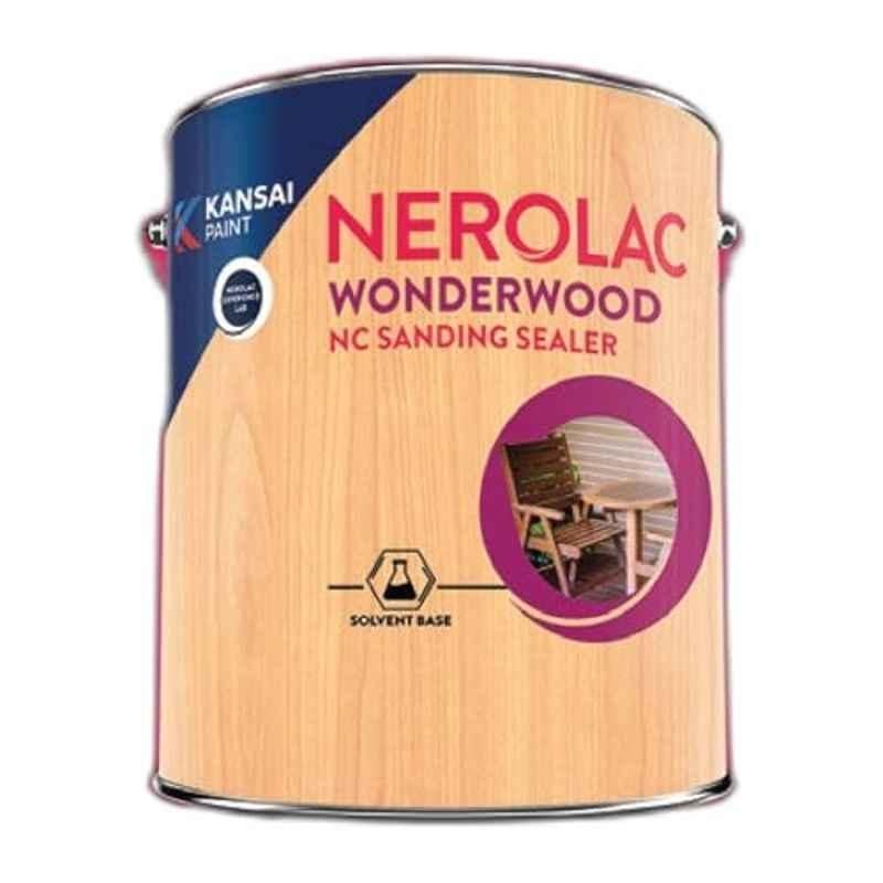 Nerolac Wonderwood NC Sanding Sealer 4 Litre Clear Wood Coating with FastDrying, Non Toxic & Low Odor