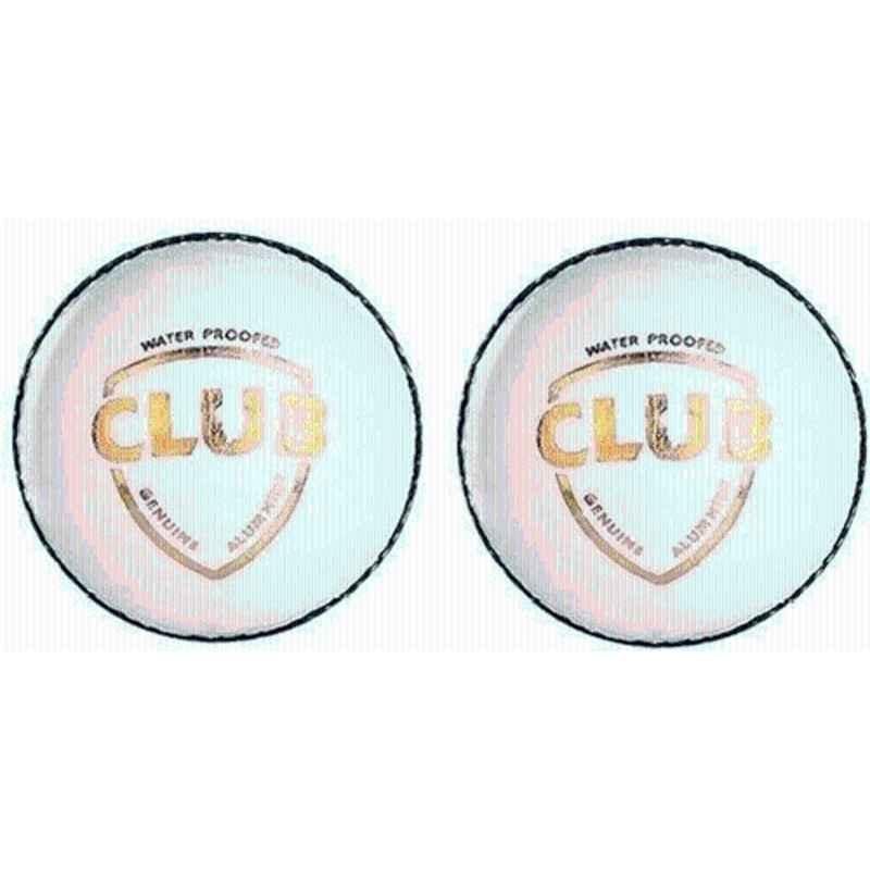 HTM Club 2 Part Leather Cricket Ball (Pack of 2)