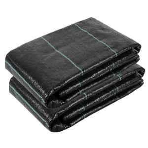 Singhal Premium 1x50m 110 GSM Polypropylene Black Sheet Mat for Garden Weed Control Barrier