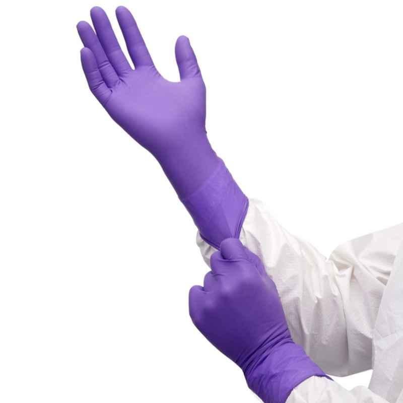 Kimberly-Clark 100Pcs Purple Nitrile Surgical Gloves, 55083, Size: Large