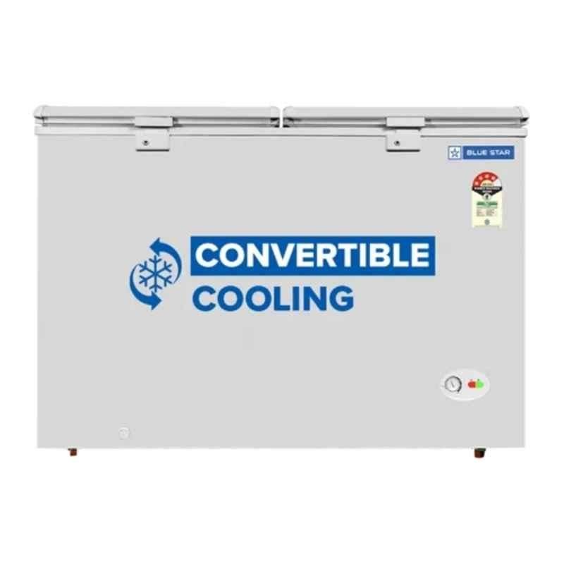 Blue Star 360 Liter 4 Star White Double Door Deep Freezer, HT4-N375