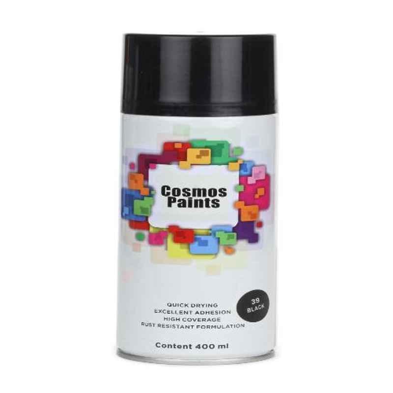 Cosmos 400ml Gloss Black Spray Paint, COS-39 (Pack of 6)