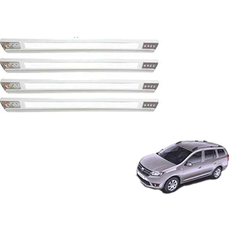 Kozdiko 4 Pcs Designer White Dotted Bumper Protector Set for Mahindra Logan