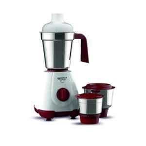 Maharaja Whiteline MG 123 500W Plastic Cherry Red & White Mixer Grinder with 3 Jars, MX-237