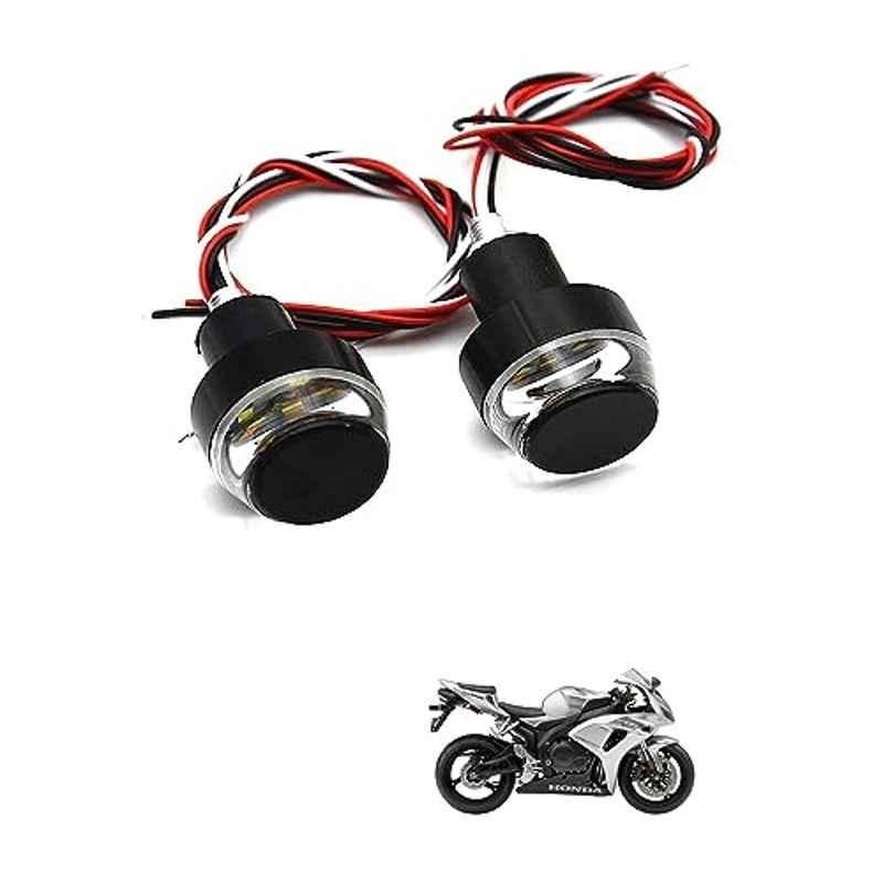 Kozdiko 2 Pcs Dual Colour Motorcycle LED Indicator Turn Signal Handle Bar Light Set for Honda CBR 1000 RR