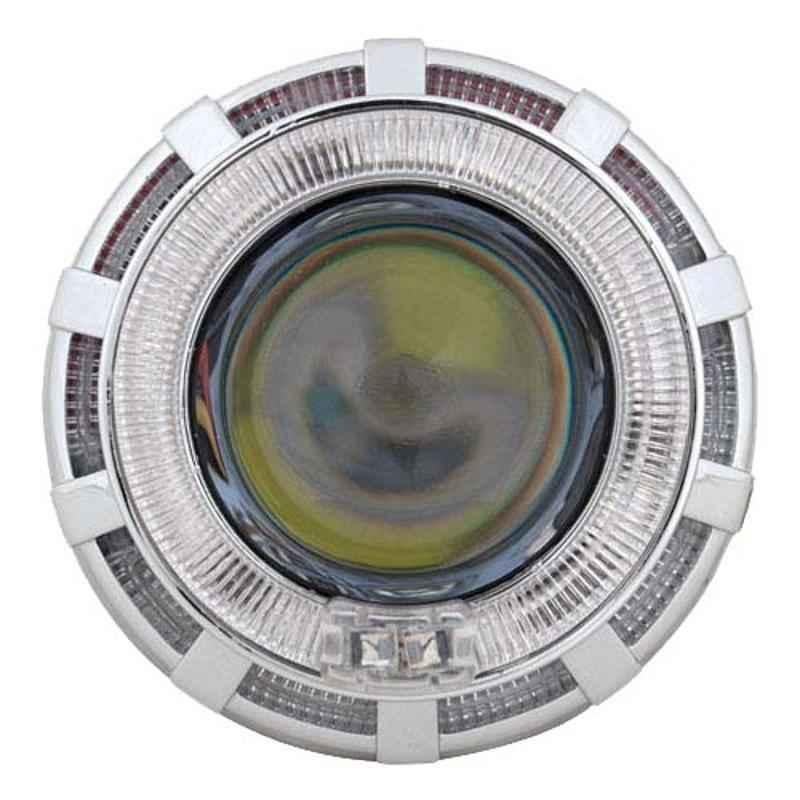 AllExtreme Blue & Red High Intensity Projector LED Headlight with Double Angel Eye Ring