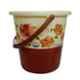 Joyo 3 Pcs 25L Plastic Brown Bucket, Small Bathroom Stool & 1500ml Matching Mug Set