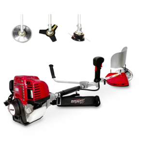 BRAVIX 2HP 35cc 4 Stroke Side Pack Petrol Brush Cutter Machine with 40T, 3T,Tap n Go & Harvester Attachment