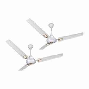 Activa Apsara 50W 390rpm 3 Blade Deco White Ceiling Fan with 2 Years Warranty Sweep: 1200 mm (Pack of 2)