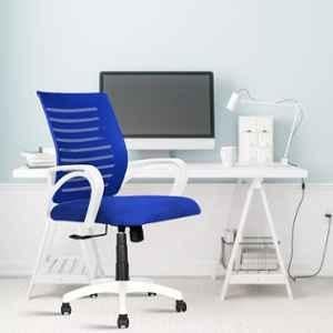 Rose Elite Mesh White & Blue Medium Back Ergonomic Chair