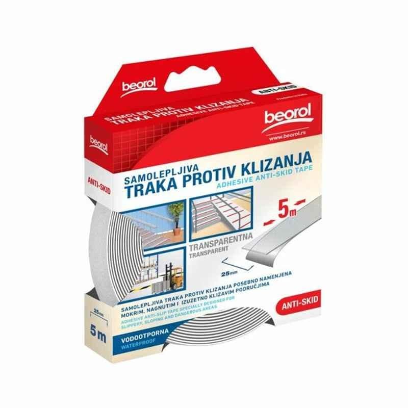 Beorol Adhesive Anti-Skid Tape, GT5T, Transparent, GT5T, 5 m