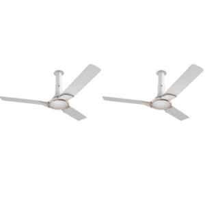 Nnex by Bajaj Glyde A50 40W BEE 4 Star Snow White Premium Ceiling Fan, Sweep: 1200mm (Pack of 2)