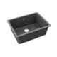 Uken Heavy Duty Quartz Kitchen Sink Undermount Sink (18X24) Wash Basin With Accessories(18/24-Qr-Me-Ms-10) (Dusk Gray)