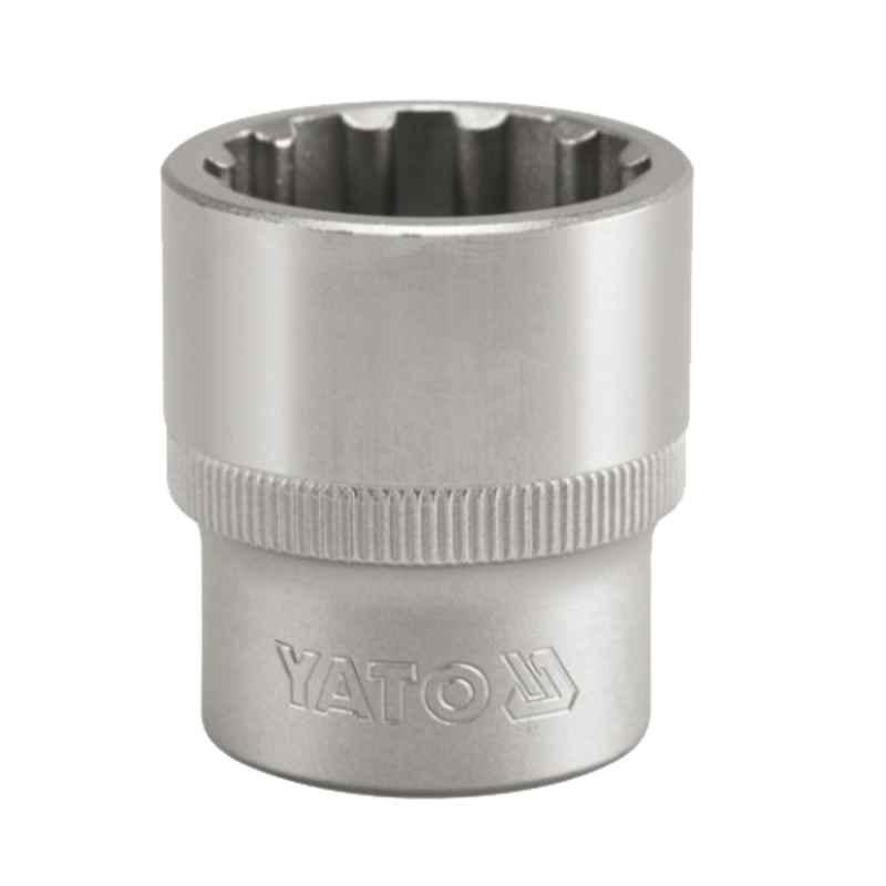 Yato 16mm 1/2 inch Drive CrV Spline Socket, YT-1468