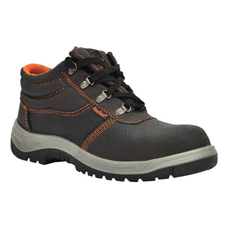 Vaultex VBL Steel Toe Black Safety Shoes, Size: 39