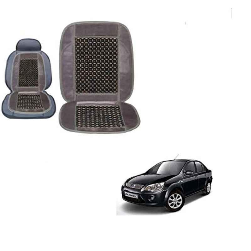 Kozdiko Wooden Bead Seat with Grey Velvet Border for Ford Fiesta Classic, KOZ-87132